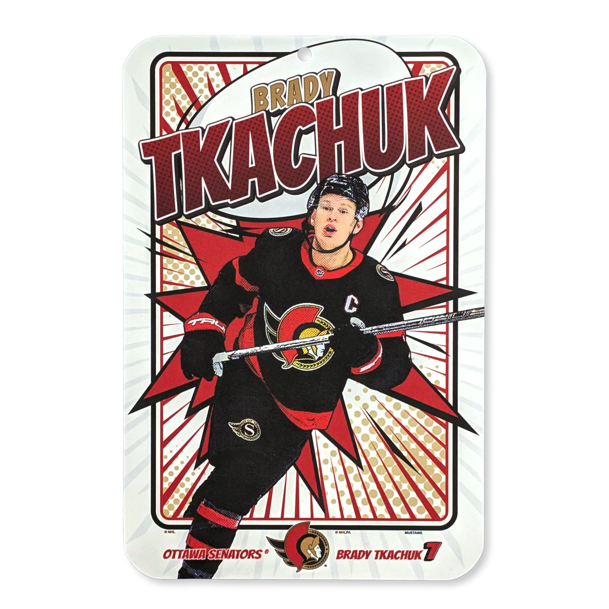 OTTAWA SENATORS KABOOM TKACHUK PLAYER WALL SIGN 10x15