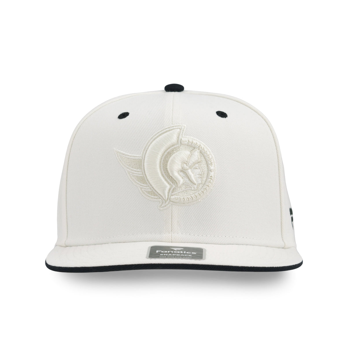 OTTAWA SENATORS LODGE STRUCTURED ADJUSTABLE CREAM FLATBRIM CAP