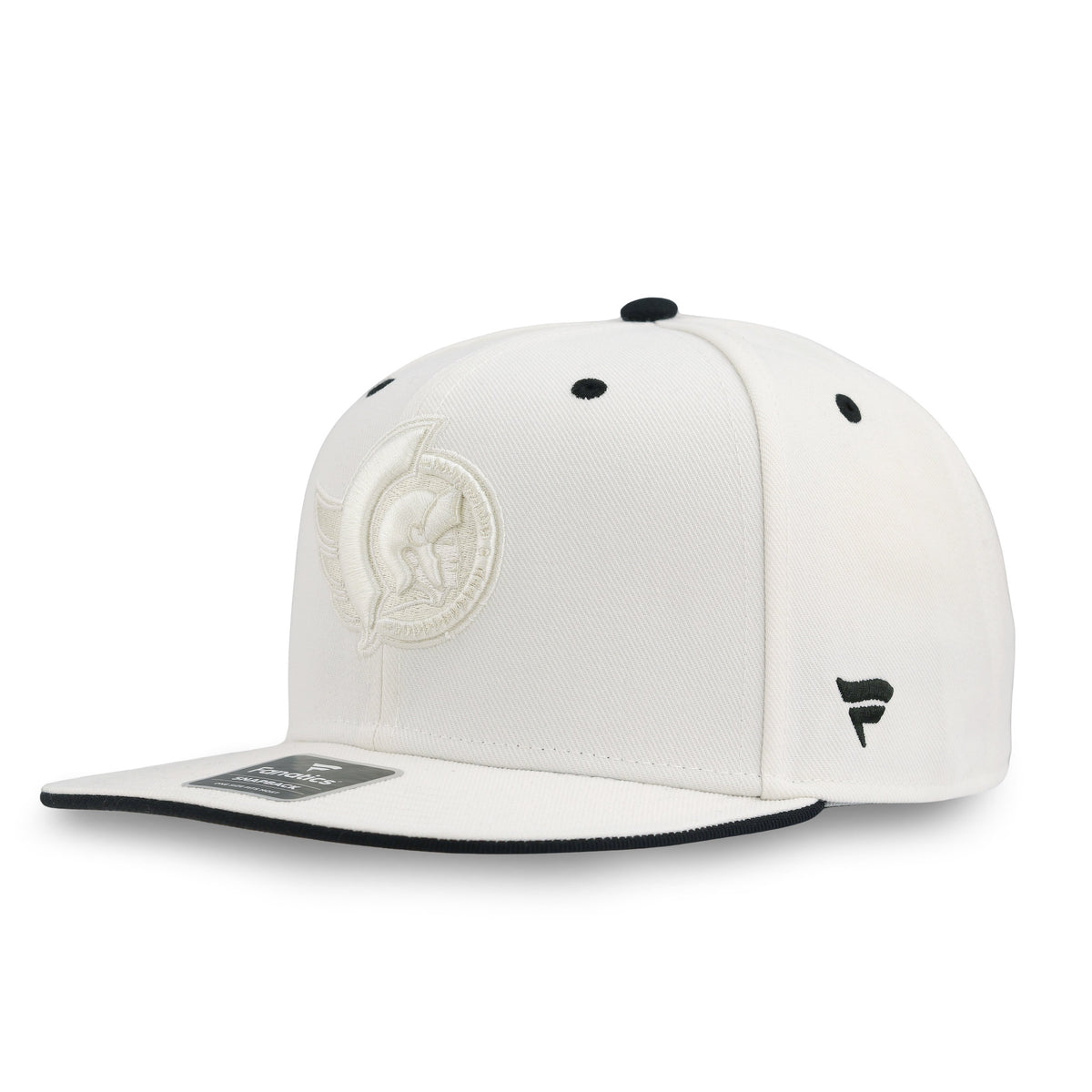 OTTAWA SENATORS LODGE STRUCTURED ADJUSTABLE CREAM FLATBRIM CAP