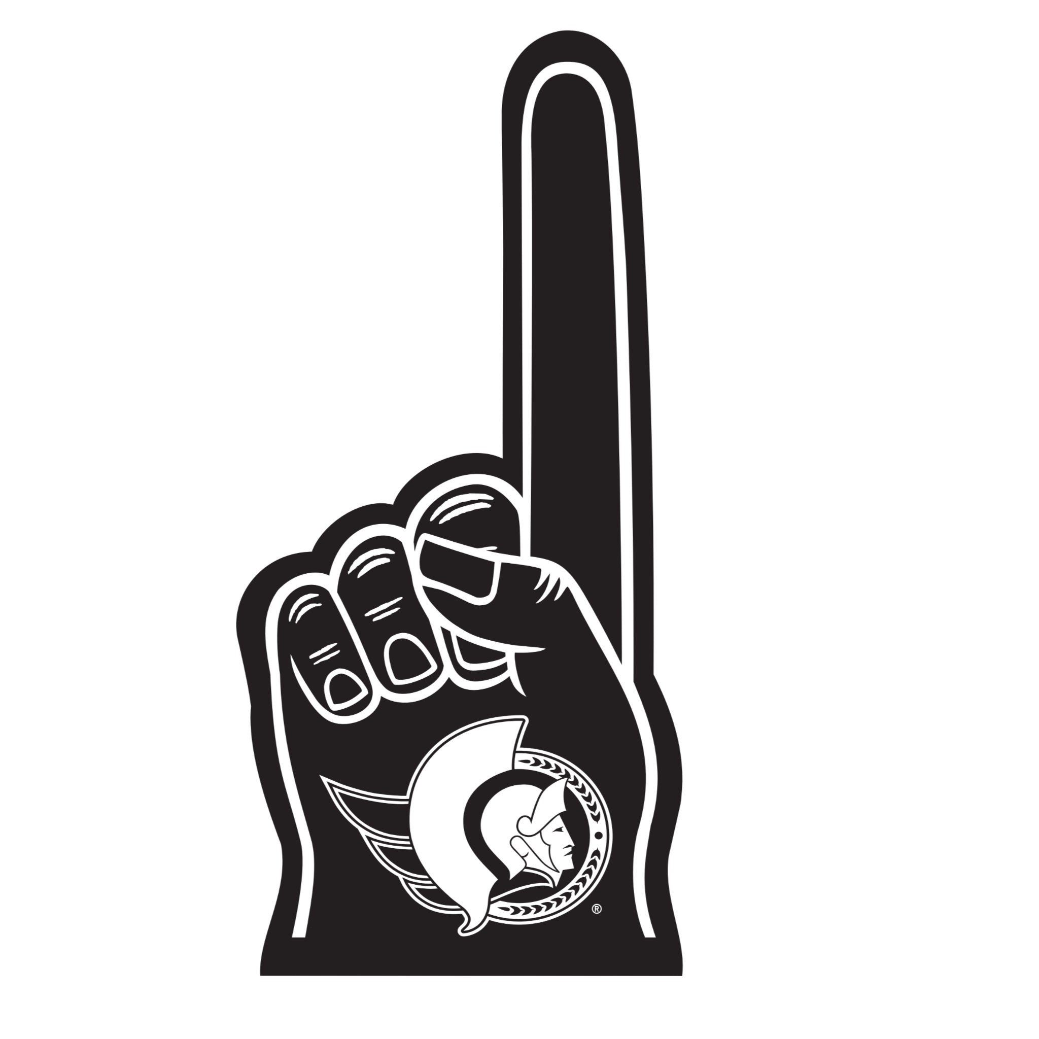 OTTAWA SENATORS LOGO BLACK FOAM FINGER