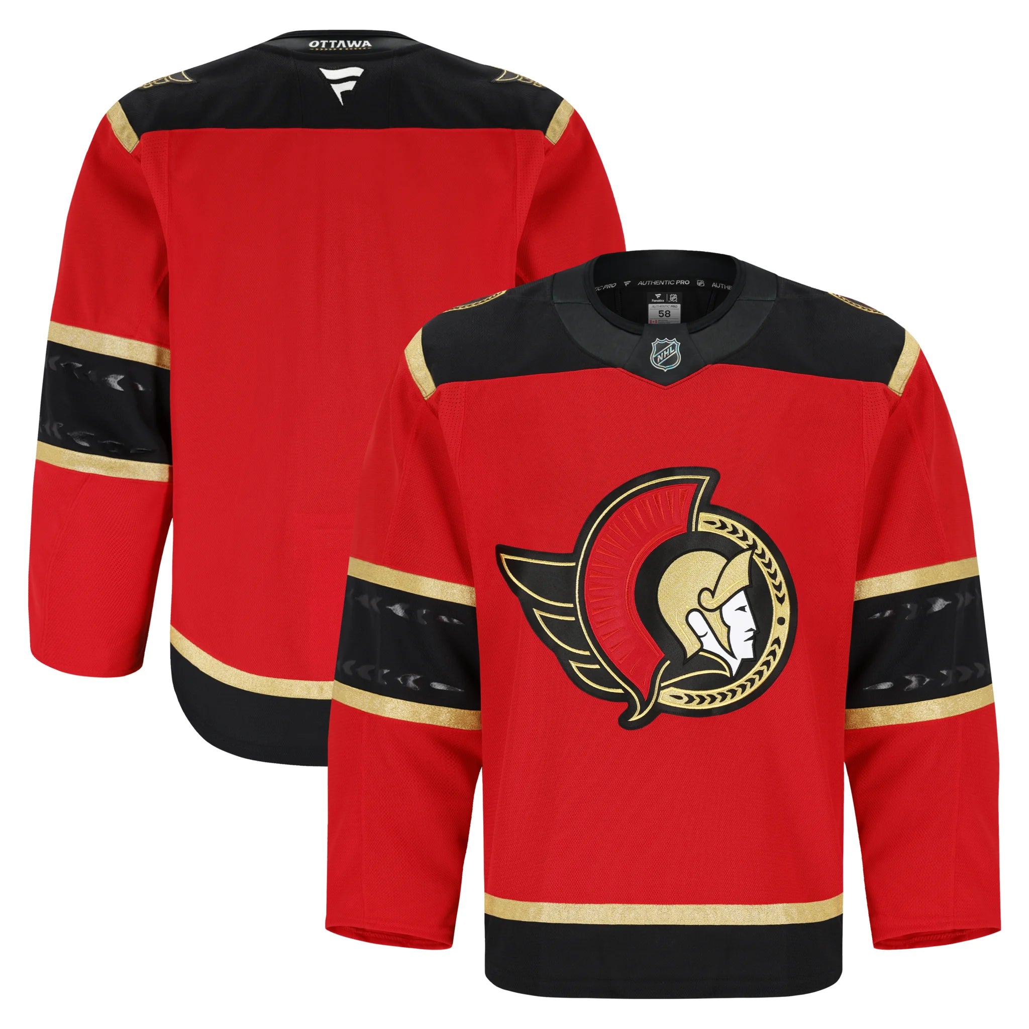OTTAWA SENATORS AUTHENTIC PRO FANATICS ALTERNATE JERSEY