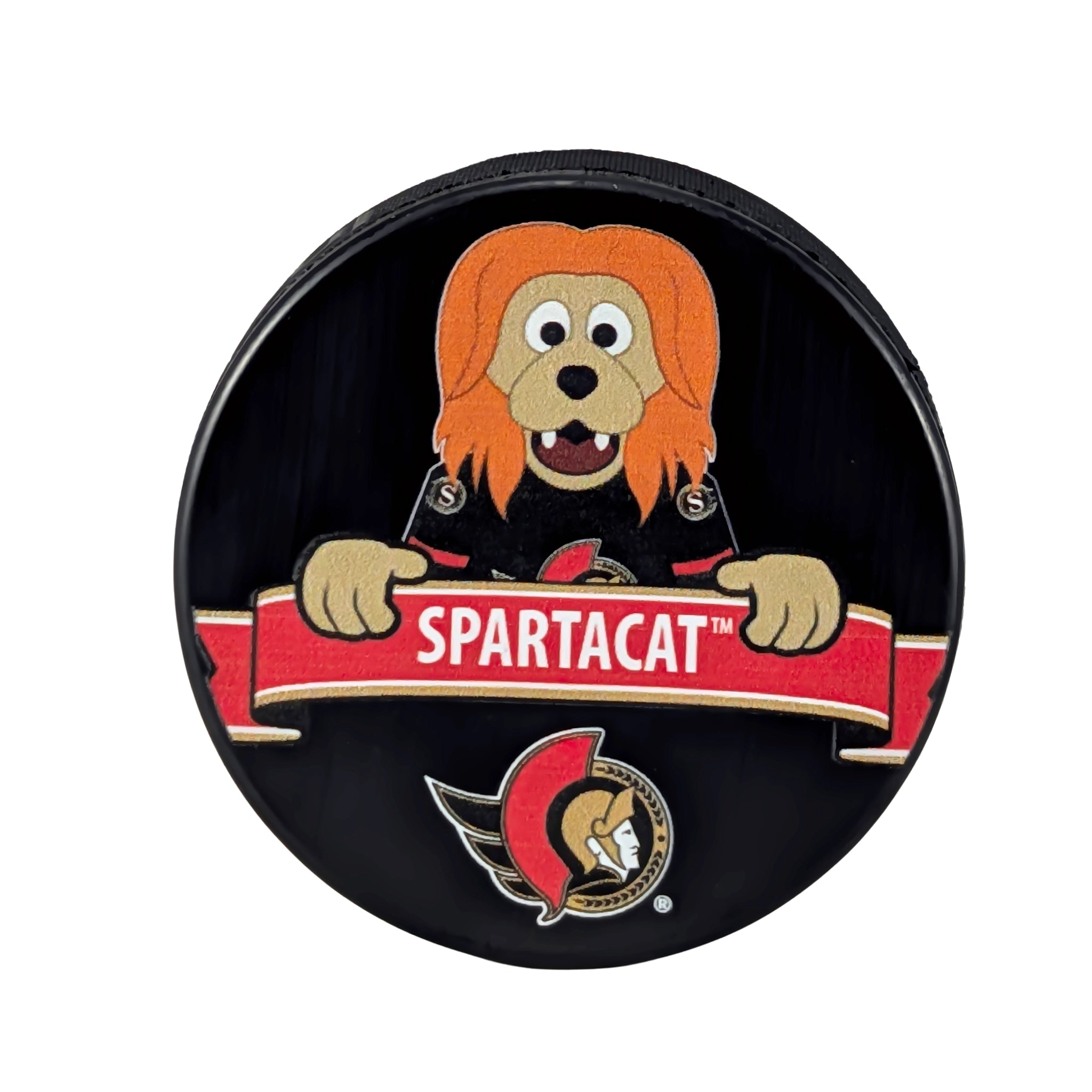 OTTAWA SENATORS SPARTACAT BANNER PUCK