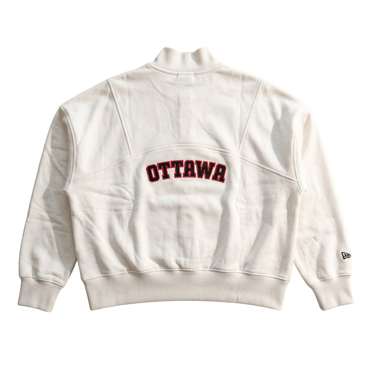 OTTAWA SENATORS WOMENS WHITE FLEECE 1/4 ZIP