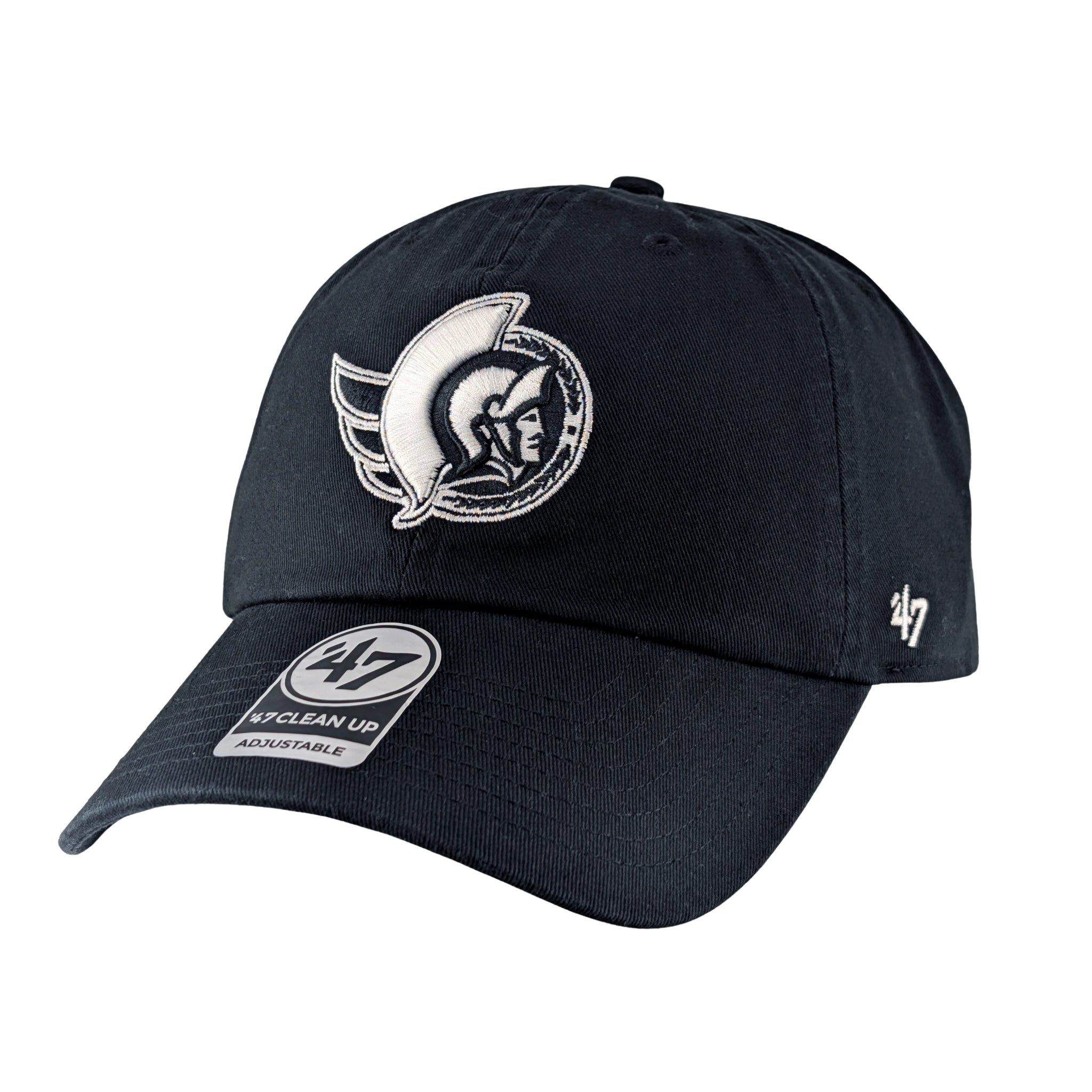 OTTAWA SENATORS BLACK AND WHITE CLEAN UP CAP