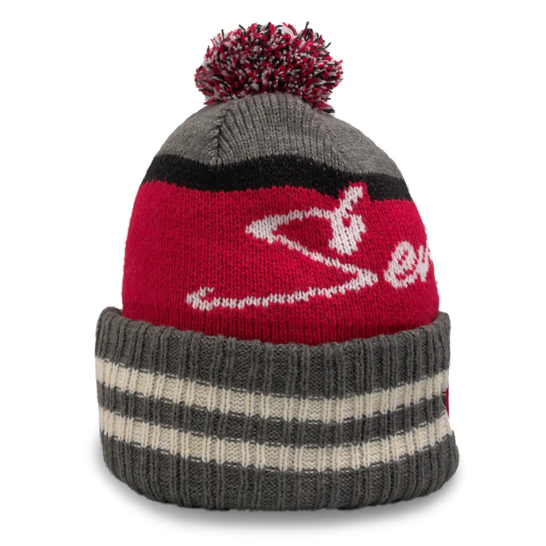 Ottawa Senators Hyperbolic Grey & Red Pom Knit Toque-47 Brand-OttawaTeamShop.ca