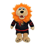 Plush Spartacat toy wearing a Ottawa Senators Home jersey
