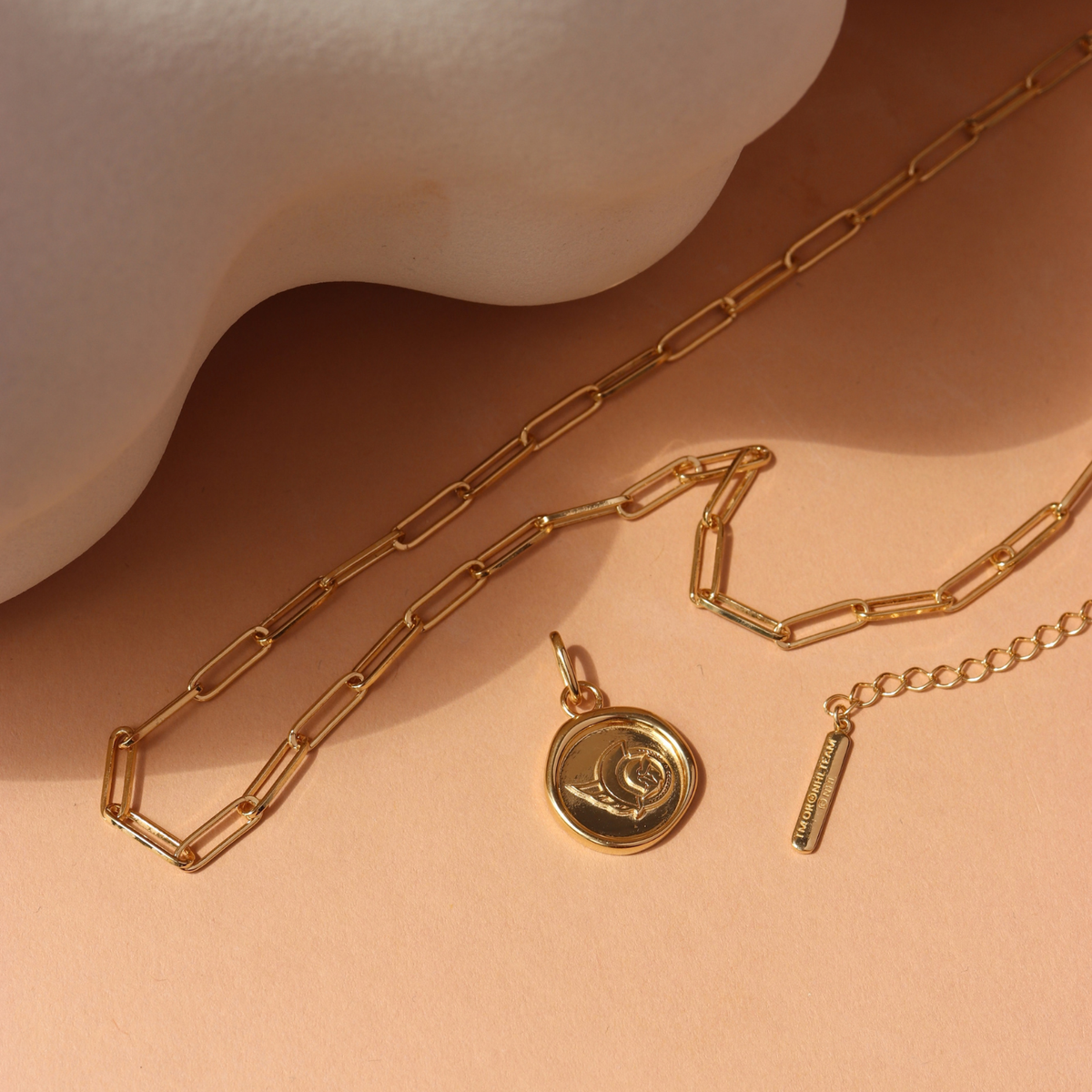 OTTAWA SENATORS GOLD WAX SEAL NECKLACE