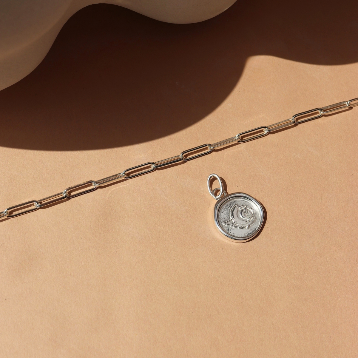 OTTAWA SENATORS SILVER WAX SEAL NECKLACE