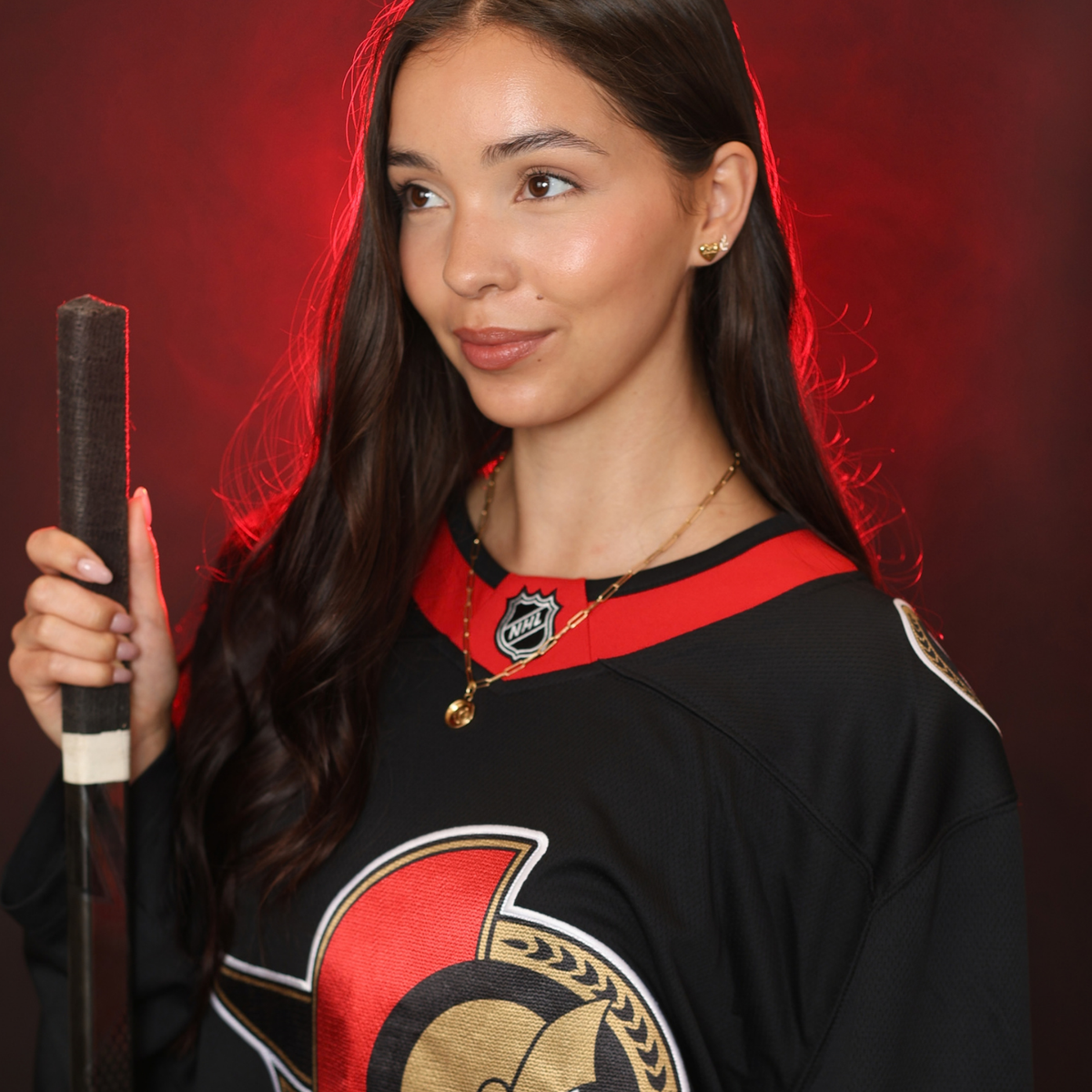 OTTAWA SENATORS GOLD WAX SEAL NECKLACE