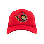 Ottawa Senators Youth Evergreen Red Trucker Cap