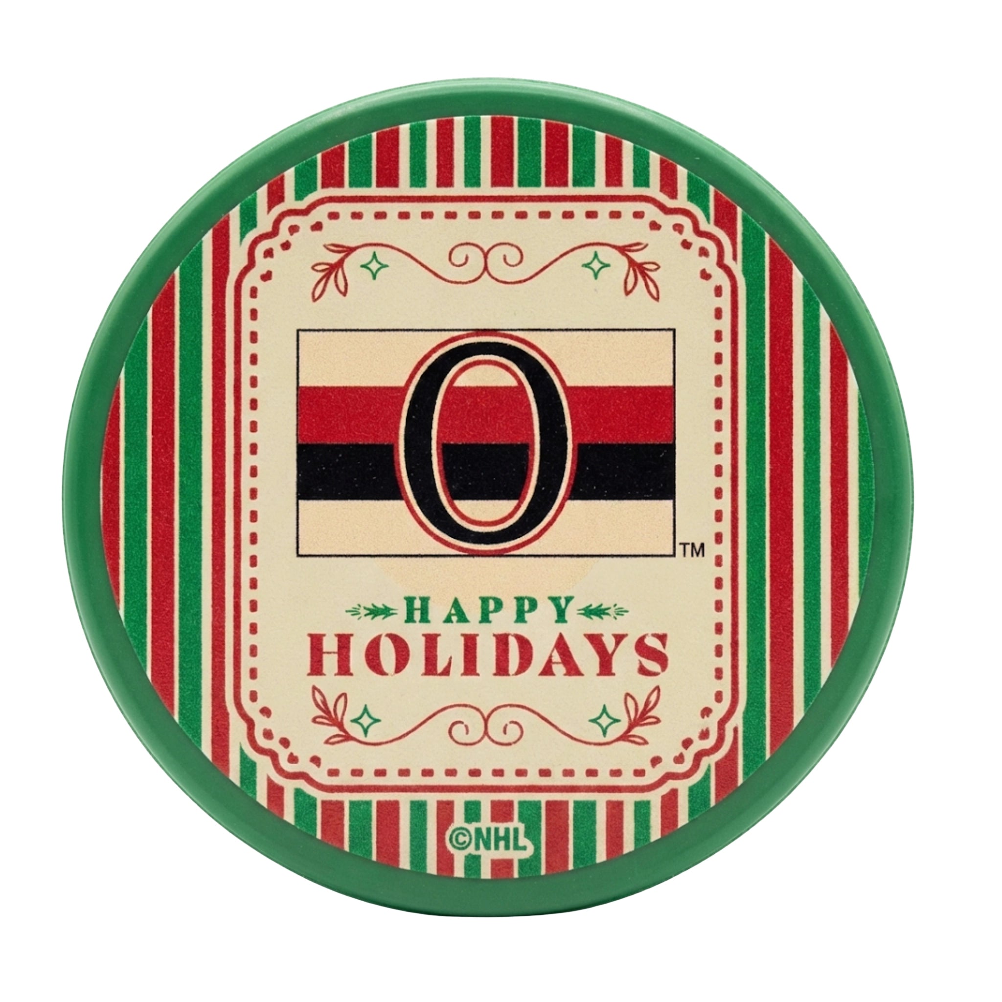 OTTAWA SENATORS CANDY CANE PUCK