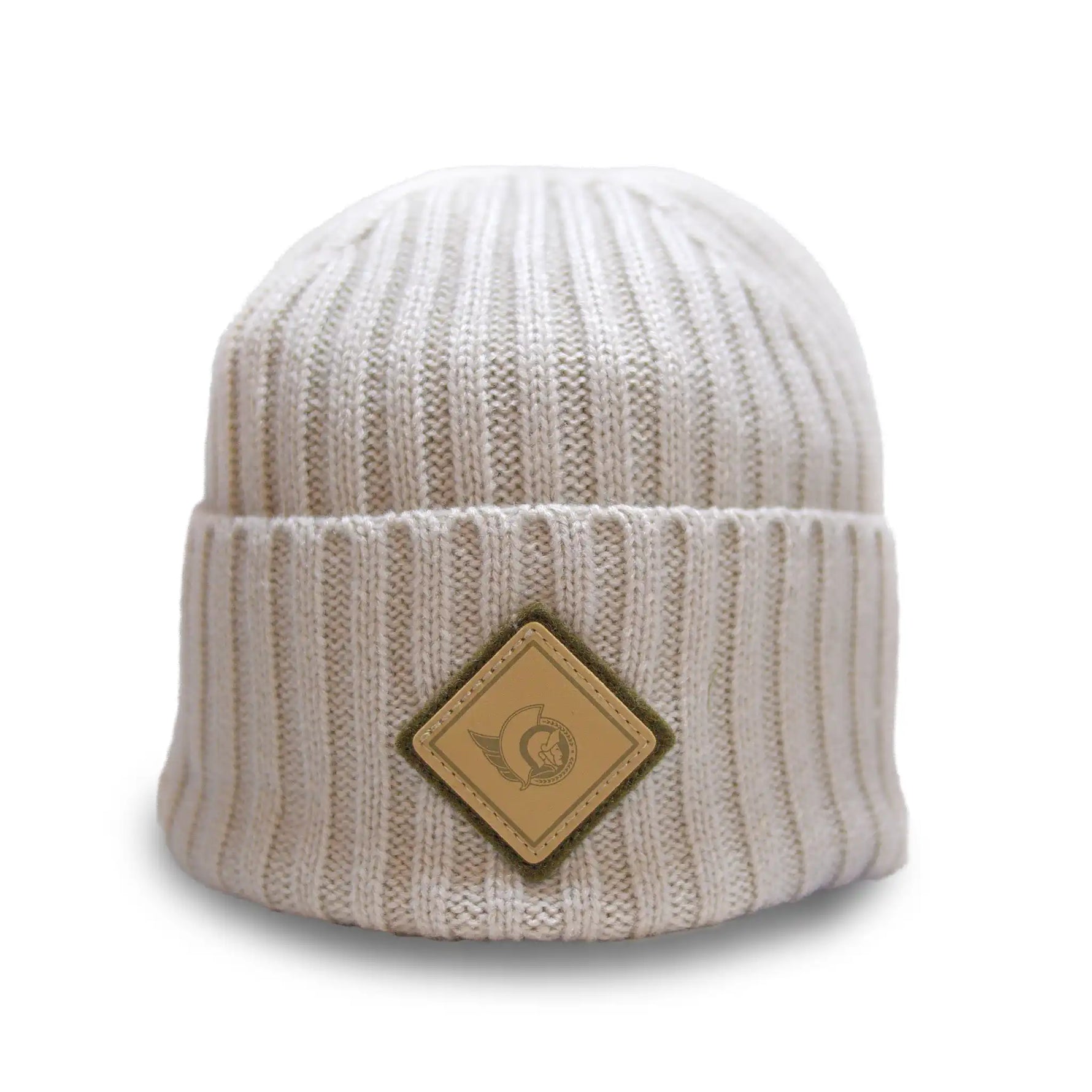 OTTAWA SENATORS - GREY APPLIQUE KNIT CUFFED BEANIE-New Era-OttawaTeamShop.ca