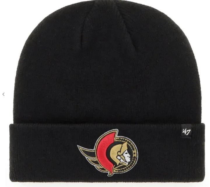 OTTAWA SENATORS HAYMAKER BLACK CUFFED BEANIE-47 Brand-OttawaTeamShop.ca