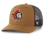 OTTAWA SENATORS CARHARTT X SENS MESHBACK TRUCKER CAP-47 Brand-OttawaTeamShop.ca