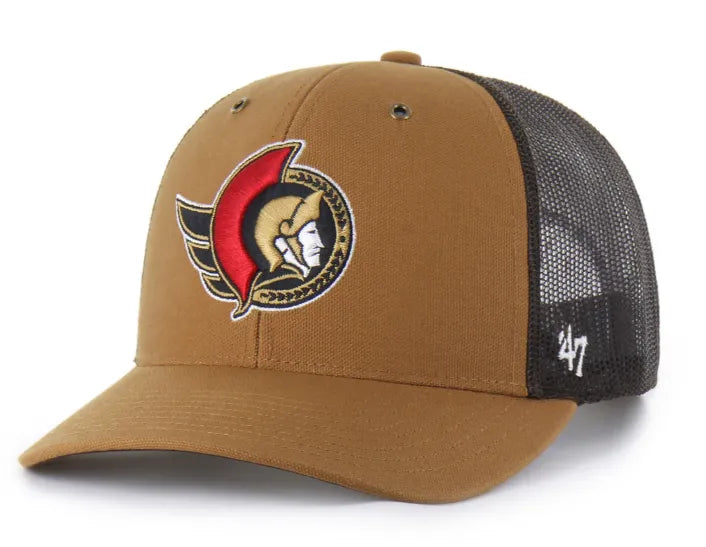 OTTAWA SENATORS CARHARTT X SENS MESHBACK TRUCKER CAP-47 Brand-OttawaTeamShop.ca
