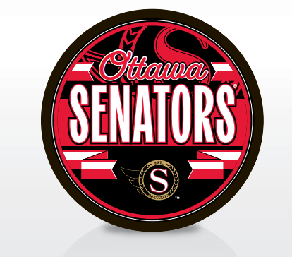 OTTAWA SENATORS 'S' LOGO PUCK