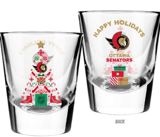 OTTAWA SENATORS CHRISTMAS TREE SHOT GLASS