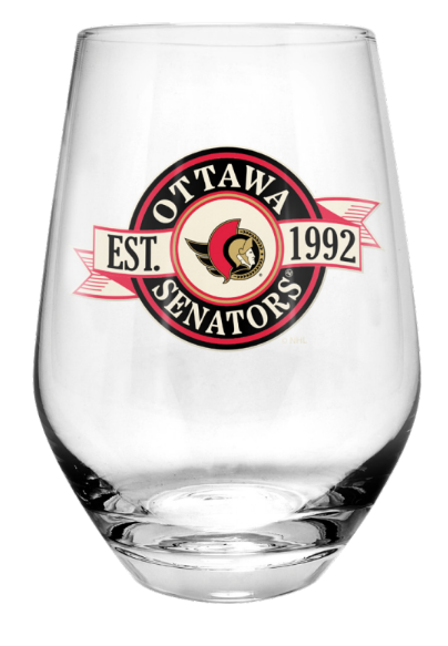 OTTAWA SENATORS STEMLESS WINE GLASS