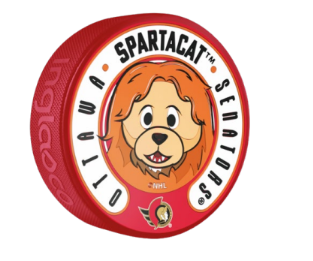 OTTAWA SENATORS SPARTY PVC SOUVENIR PUCK