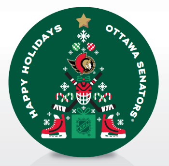 OTTAWA SENATORS CHRISTMAS TREE PUCK