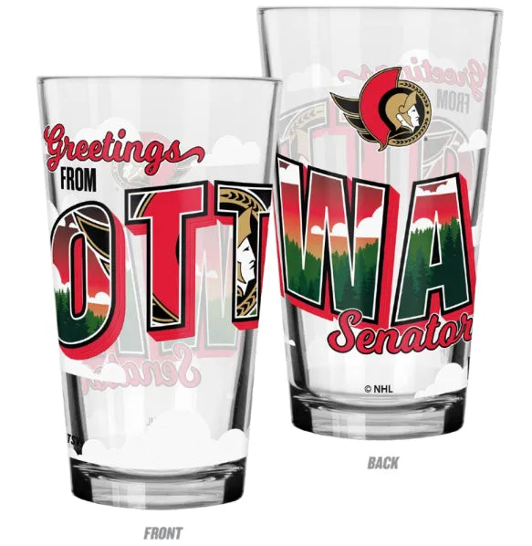 Ottawa Senators Greetings From Ottawa 16oz Mixing Glass
