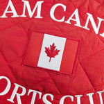 HOCKEY CANADA RED QUILTED PUFFER JACKET