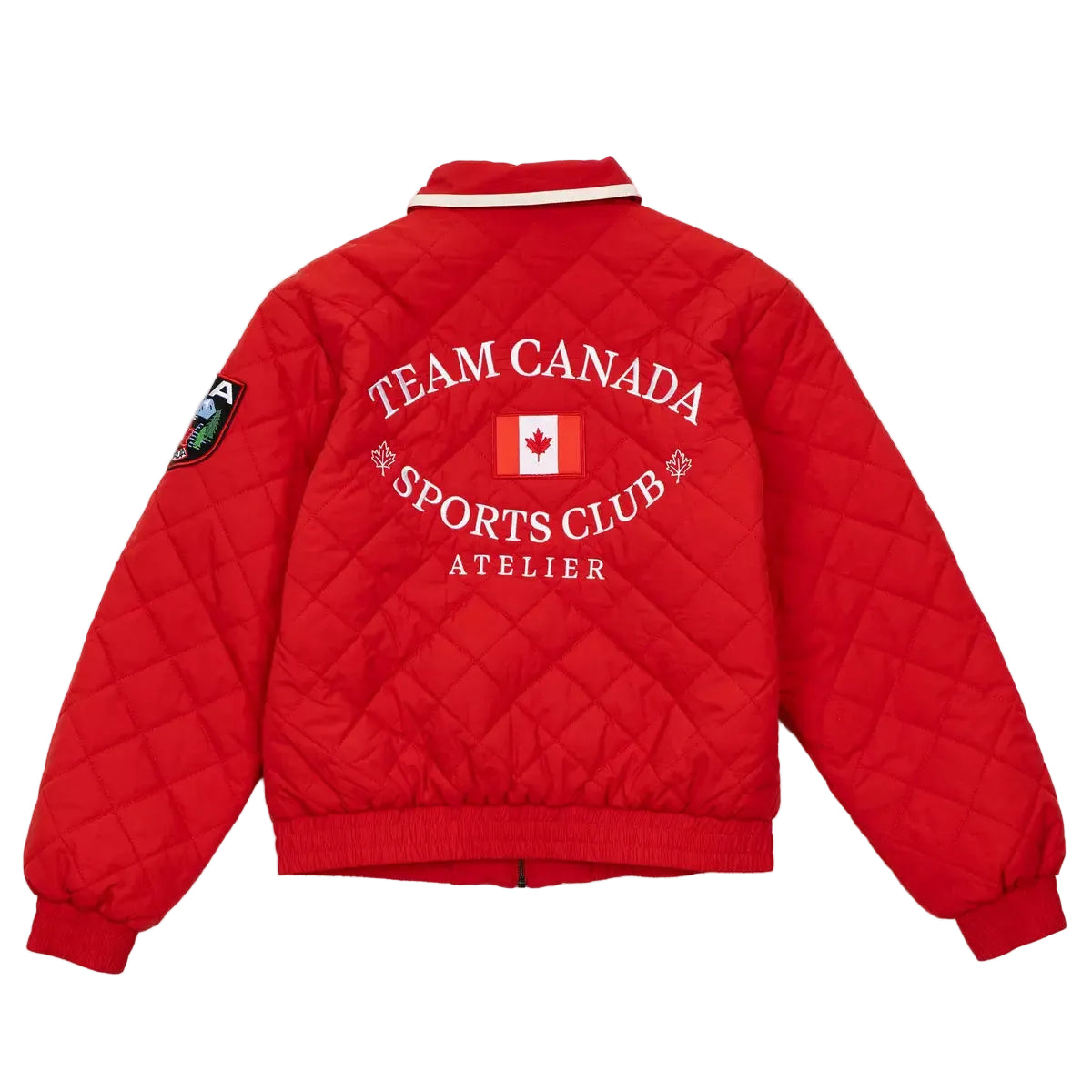 HOCKEY CANADA RED QUILTED PUFFER JACKET