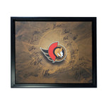 Ottawa Senators Autographed Logo Canvas Framed Print