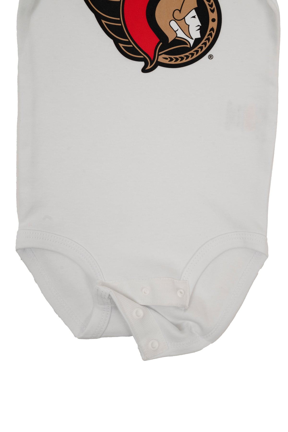 OTTAWA SENATORS NEWBORN WHITE SHORT SLEEVE ONESIE