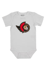 OTTAWA SENATORS INFANT WHITE SHORT SLEEVE ONESIE