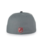 OTTAWA SENATORS 59FIFTY GREY & BLACK FLATBRIM FITTED CAP-New Era-OttawaTeamShop.ca