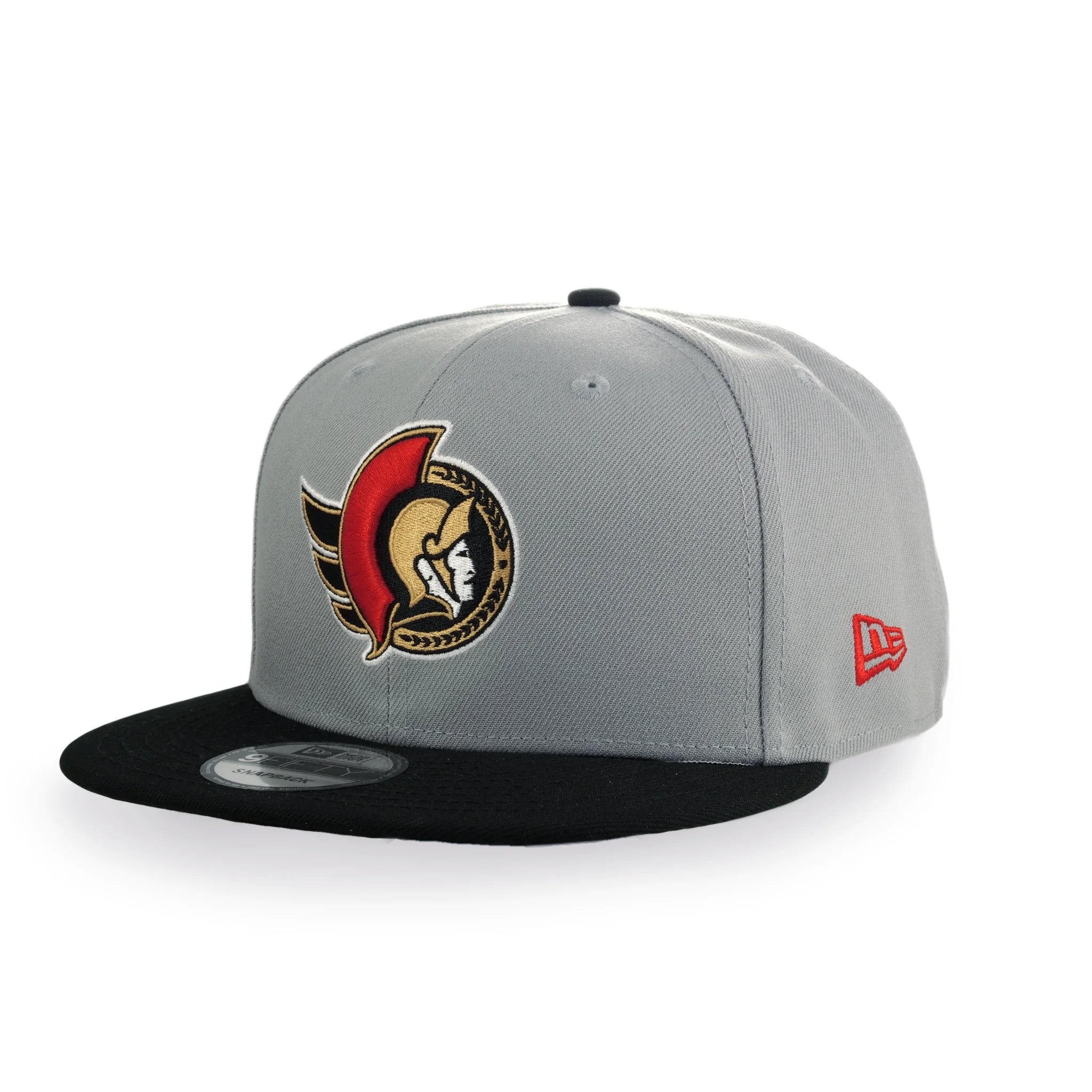OTTAWA SENATORS 9FIFTY GREY & BLACK FLATBRIM ADJUSTABLE CAP-New Era-OttawaTeamShop.ca