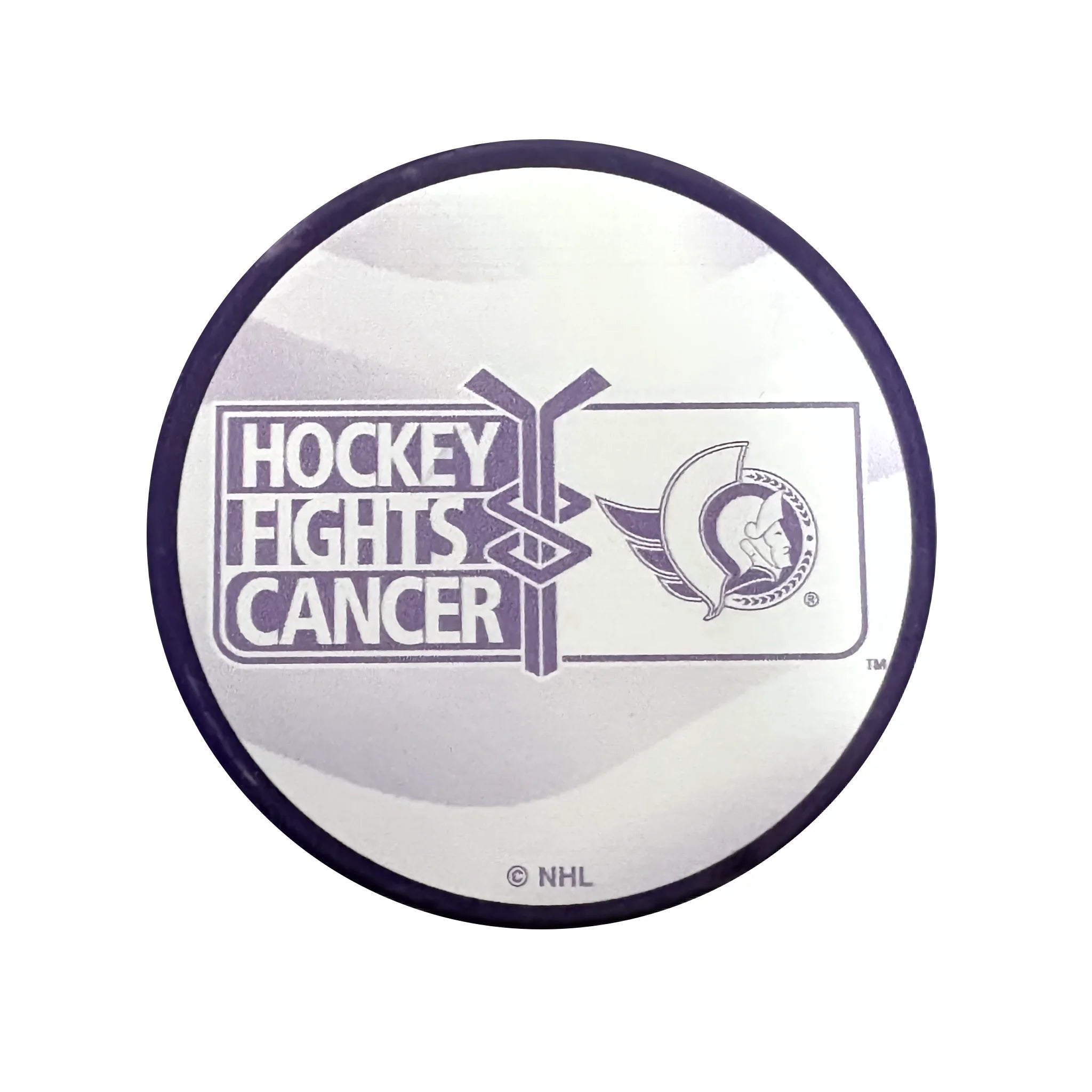 OTTAWA SENATORS HOCKEY FIGHTS CANCER PUCK