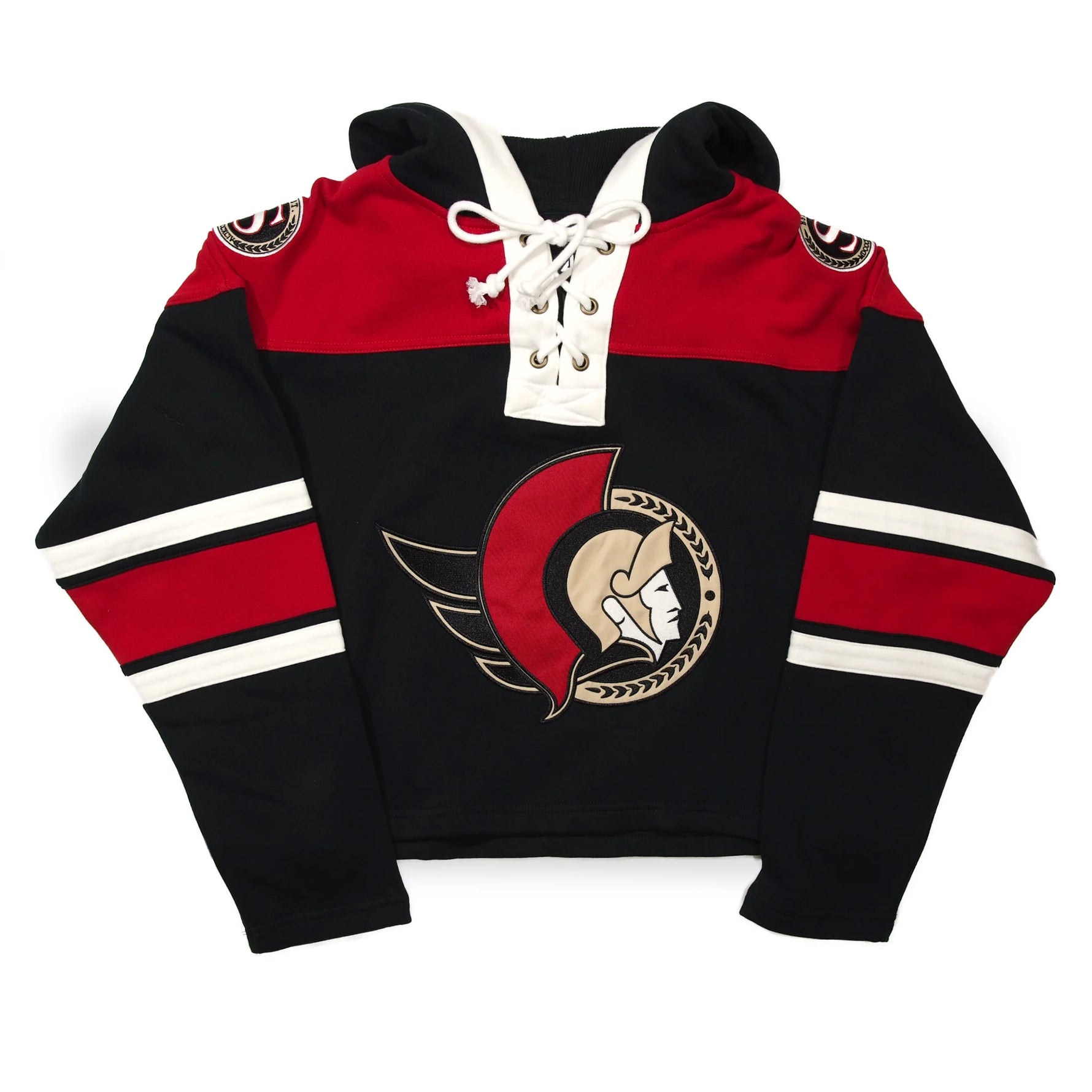OTTAWA SENATORS WOMEN'S CROPPED SUPERIOR LACER PULLOVER HOODIE