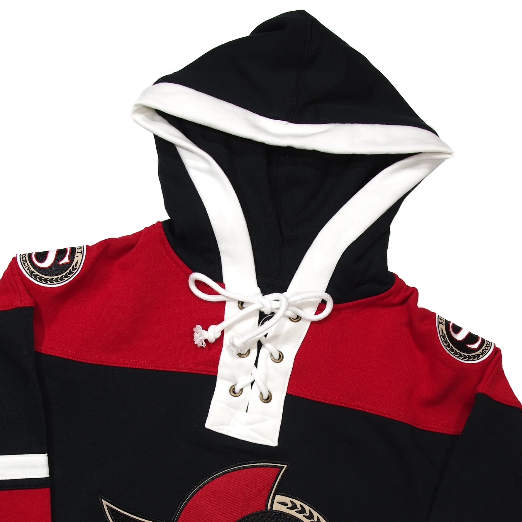 OTTAWA SENATORS WOMEN'S CROPPED SUPERIOR LACER PULLOVER HOODIE