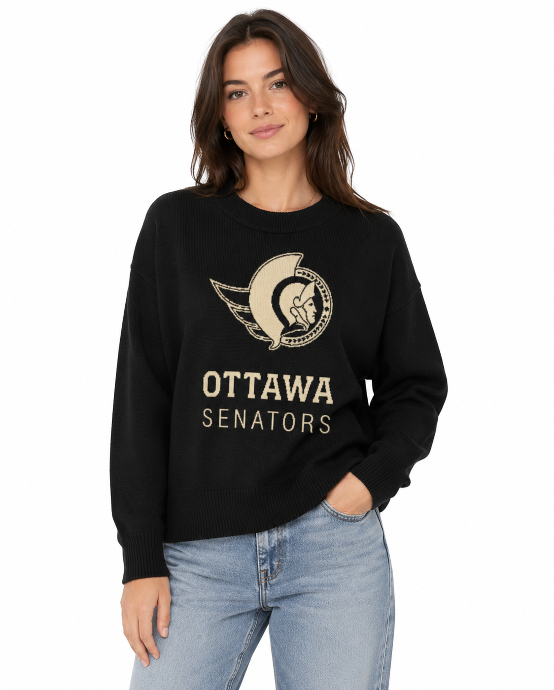 OTTAWA SENATORS TEAM LOGO KNIT CREW NECK