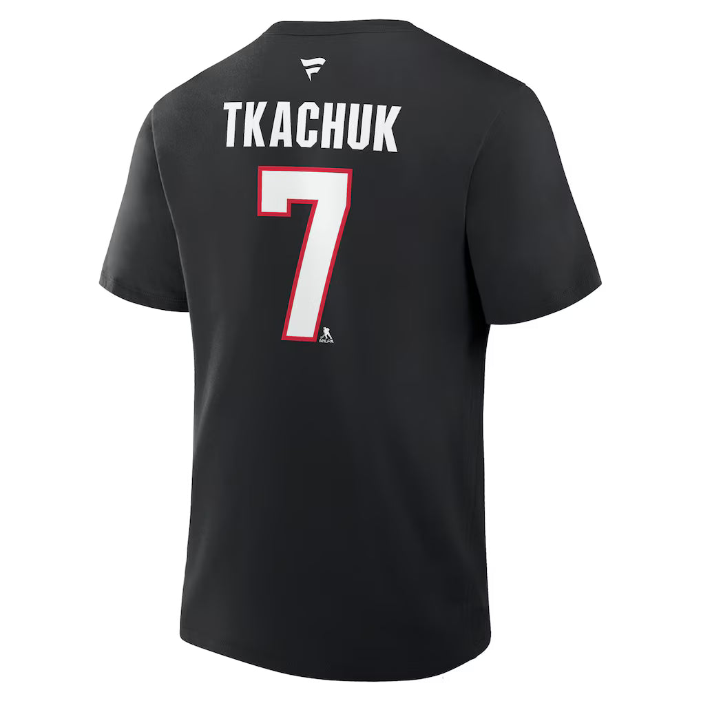 Ottawa Senators Black t-shirt with 'TKACHUK' and number '7' on the back