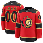 Ottawa Senators 2025 Alternate Jersey front and back view customizable