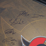 Ottawa Senators Autographed Logo Canvas Framed Print