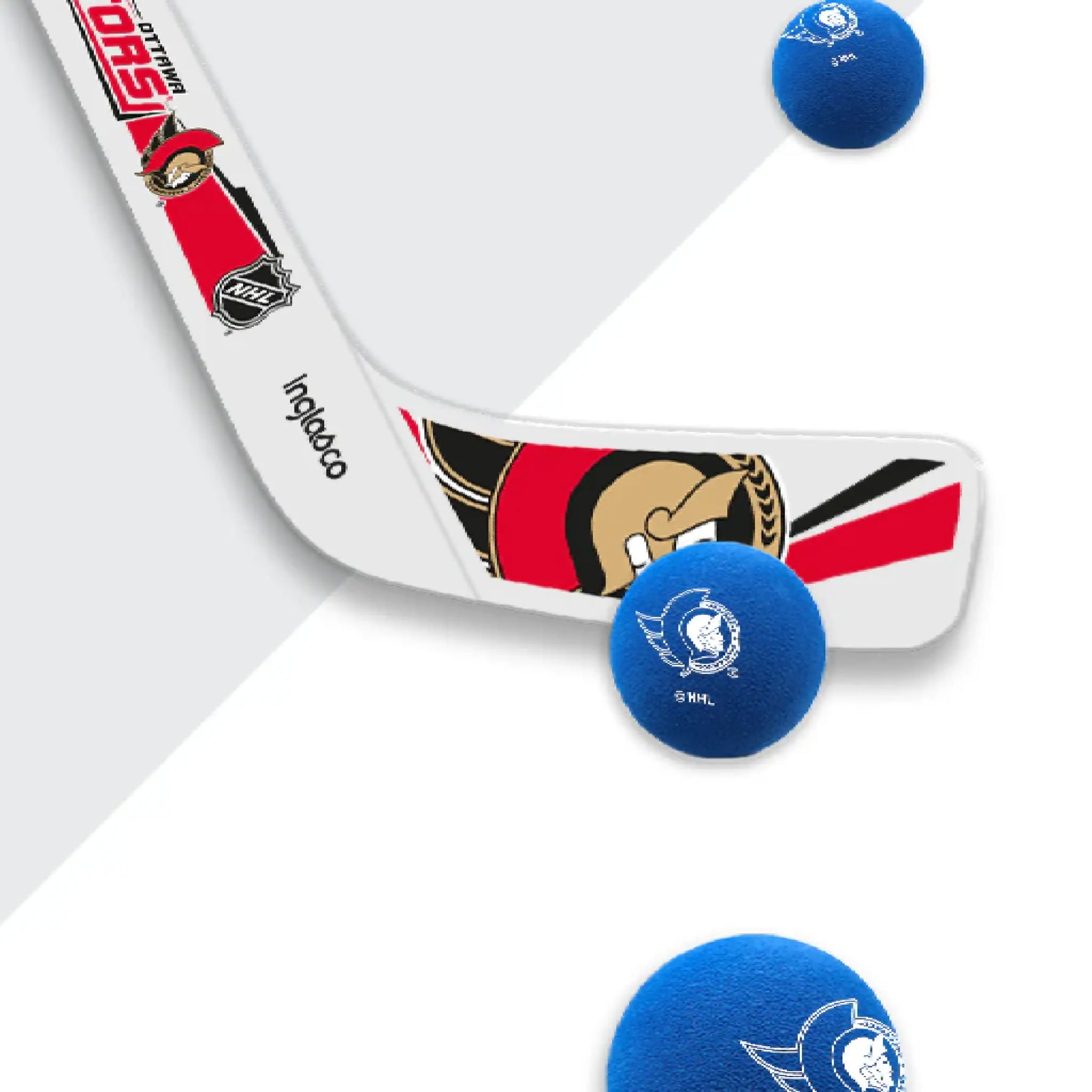 OTTAWA SENATORS RAPID FIRE MINI STICK + 6 FOAM BALLS