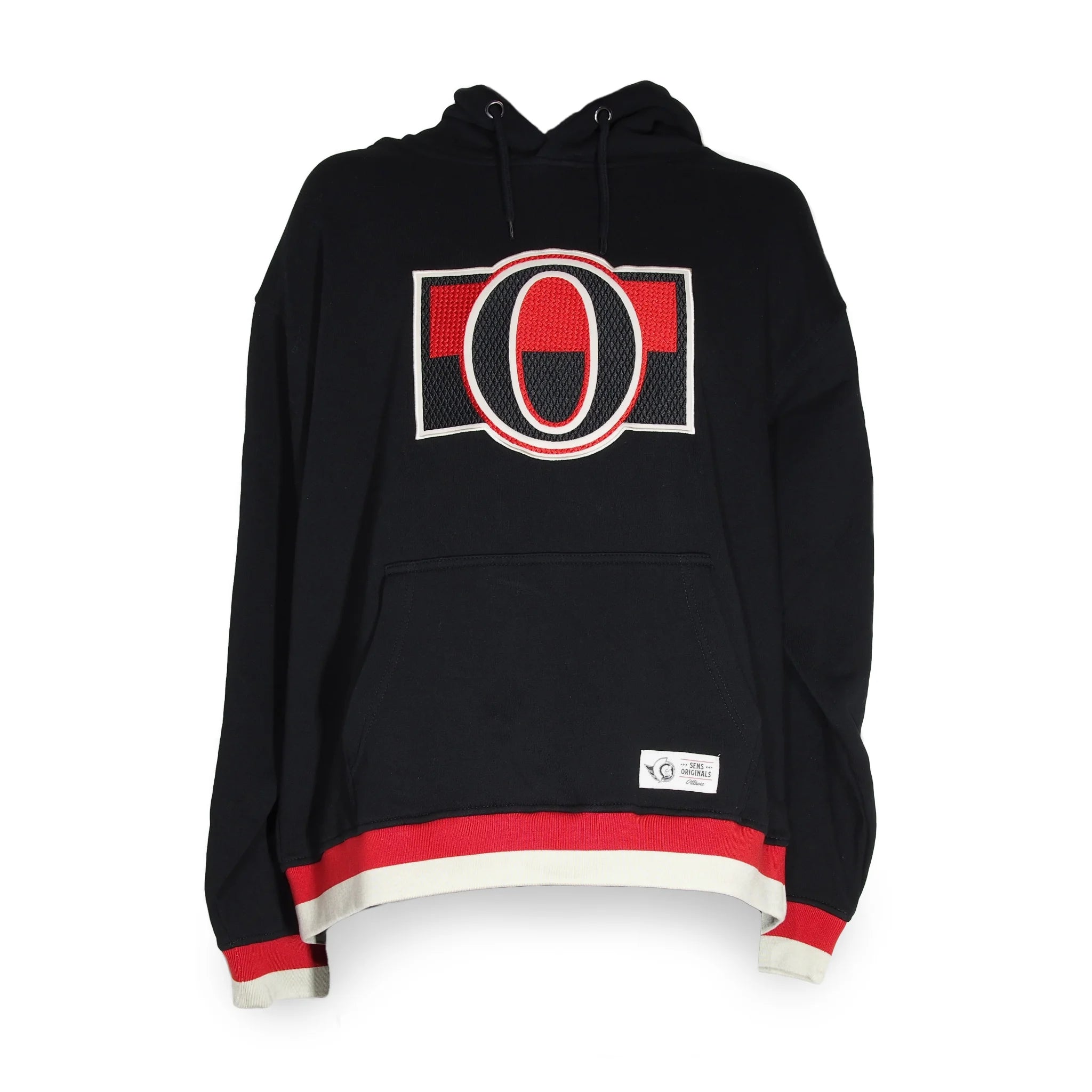 OTTAWA SENATORS RELAXED VINTAGE LOGO BLACK HOODIE