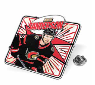 OTTAWA SENATORS KABOOM SANDERSON PLAYER PIN