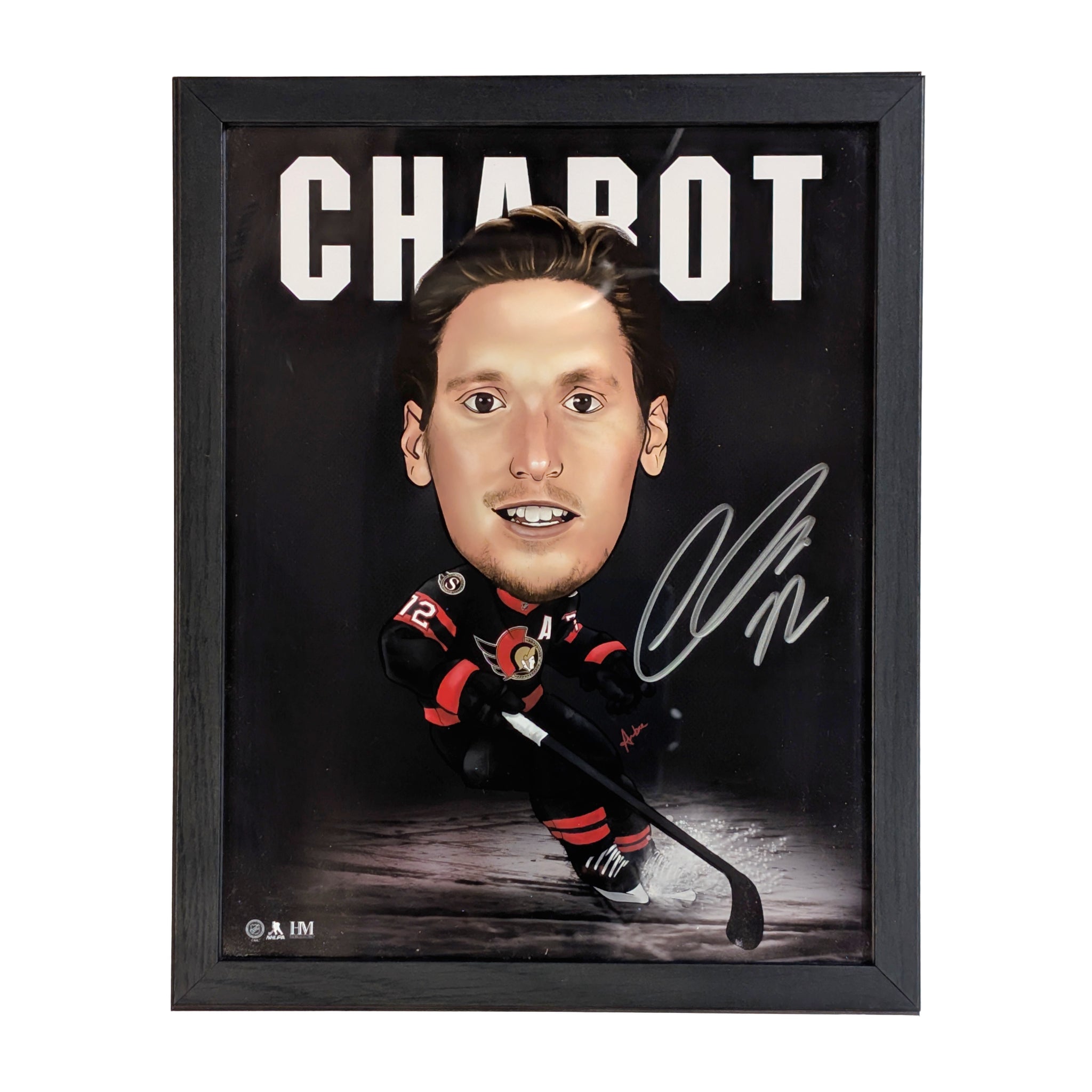 Thomas Chabot autographed framed caricature picture