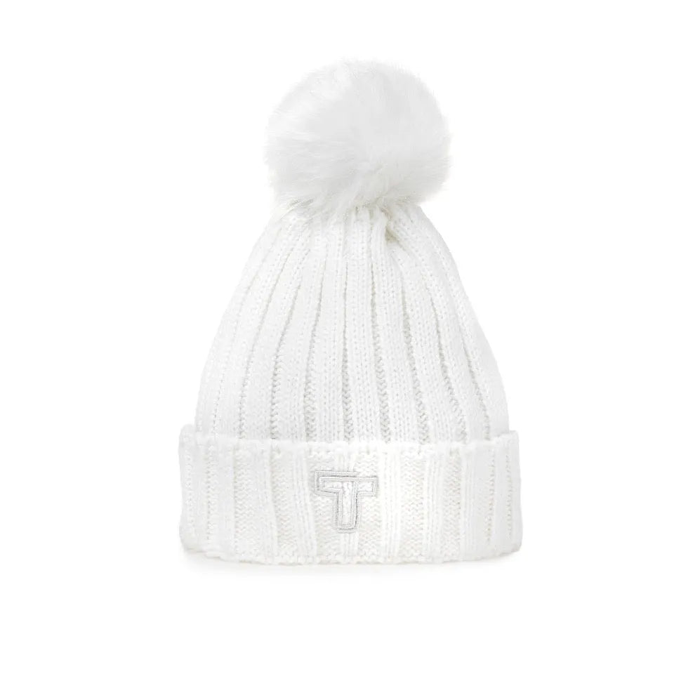 T7 White Cuffed Pom Toque-OttawaTeamShop.ca-OttawaTeamShop.ca