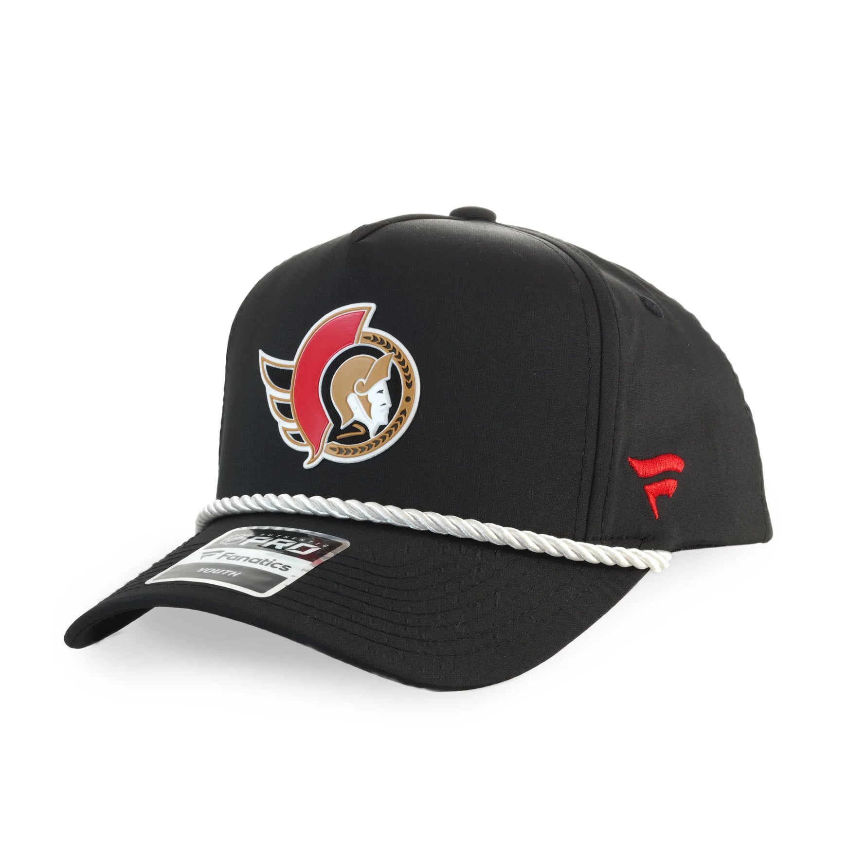 OTTAWA SENATORS YOUTH AUTHENTIC PRO BLK ADJUSTABLE CAP-Fanatics-OttawaTeamShop.ca